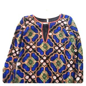 Free People mini dress with flared sleeves